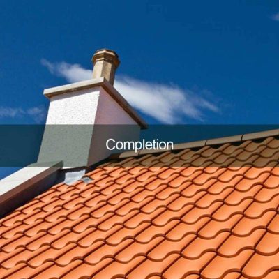 Newly Roofed Home With New Chimney Stack